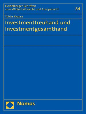 cover image of Investmenttreuhand und Investmentgesamthand
